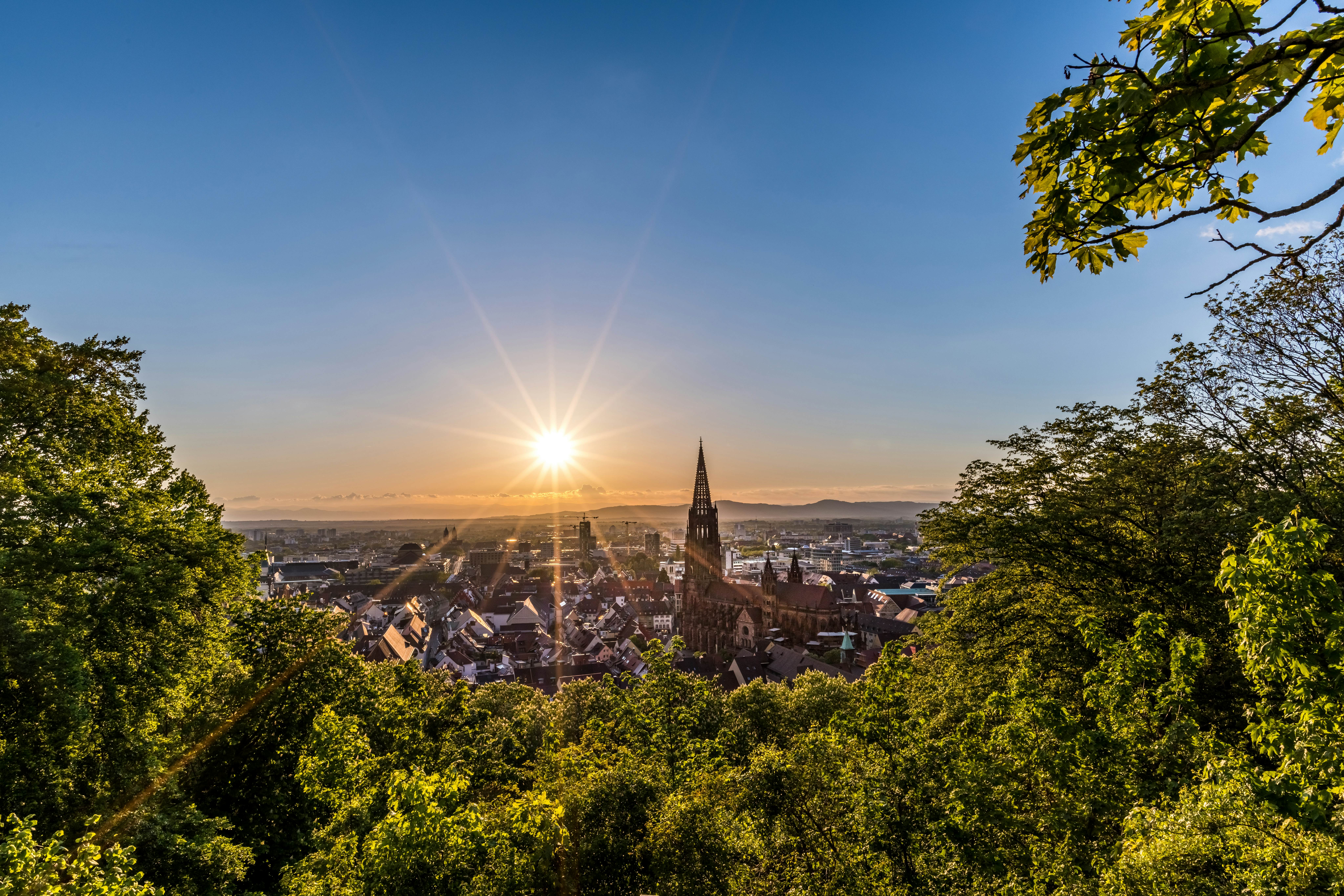 Freiburg im Breisgau is located in the foothills of the Black Forest.